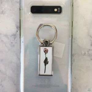 Pink rose phone ring